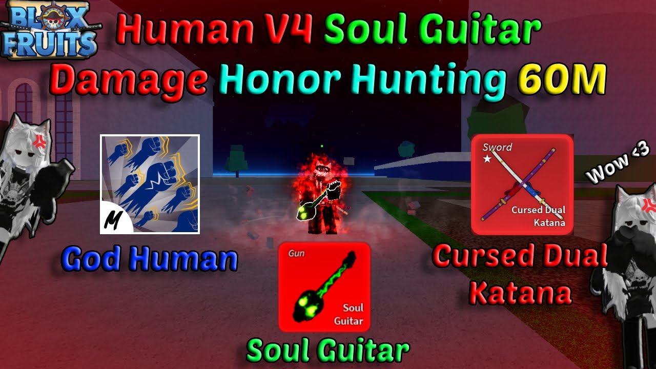 Portal Fruit Combo + God Human +CDK + Soul Guitar (Blox Fruits