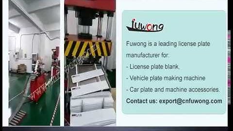 License plate machine automatic production for license plate blank