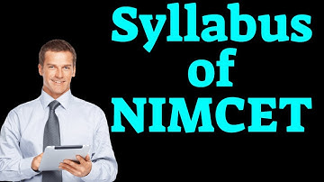 Syllabus of NIMCET (NIT MCA Common Entrance Test)