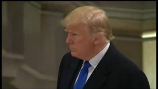 Pres. Donald Trump and Melania arrive and shake hands with Obamas | George HW Bush funeral