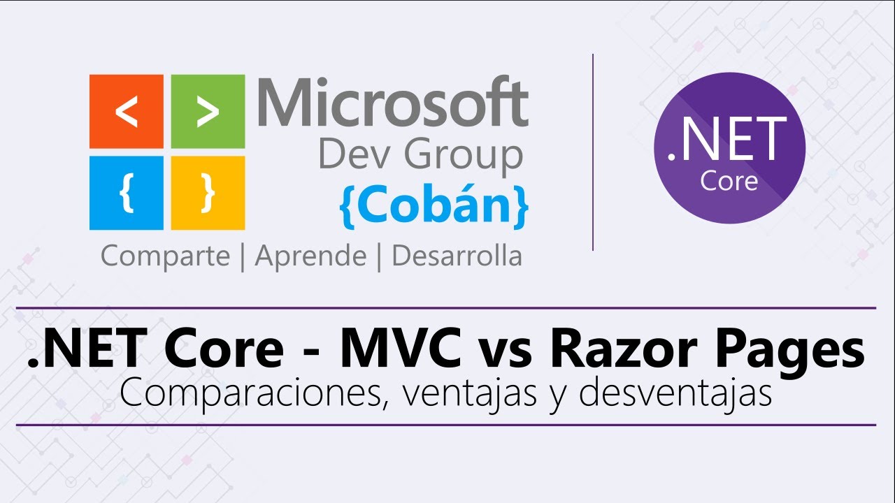 Mvc Vs Razor Image MS Dev Groups Cobán - .NET Core MVC vs Razor Pages - Sesión #2 - YouTube