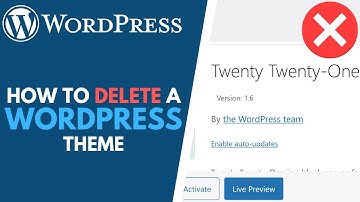 How to DELETE a WordPress Theme