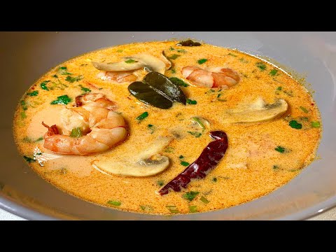 SUPA TAILANDEZA TOM YUM! Rețeta originală cu lapte de cocos.