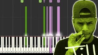 Video thumbnail of "Bryson Tiller - Right My Wrongs [Synthesia] (Piano tutorial)"