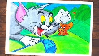 Color pencil drawing of Tom and Jerry cartoon scenery easy | Learn to color| Art and Travel screenshot 4