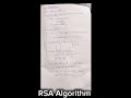 RSA algorithm in 3 steps 🪜#algorithm #cryptography#videos #learning#easy