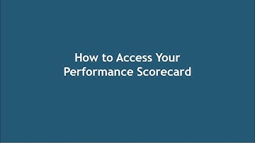 How to Access Your Performance Scorecard