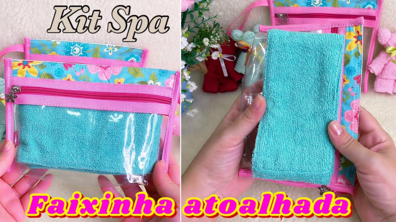 Como fazer FAIXINHA ATOALHADA com Molde Gratuito - por @tucaensina