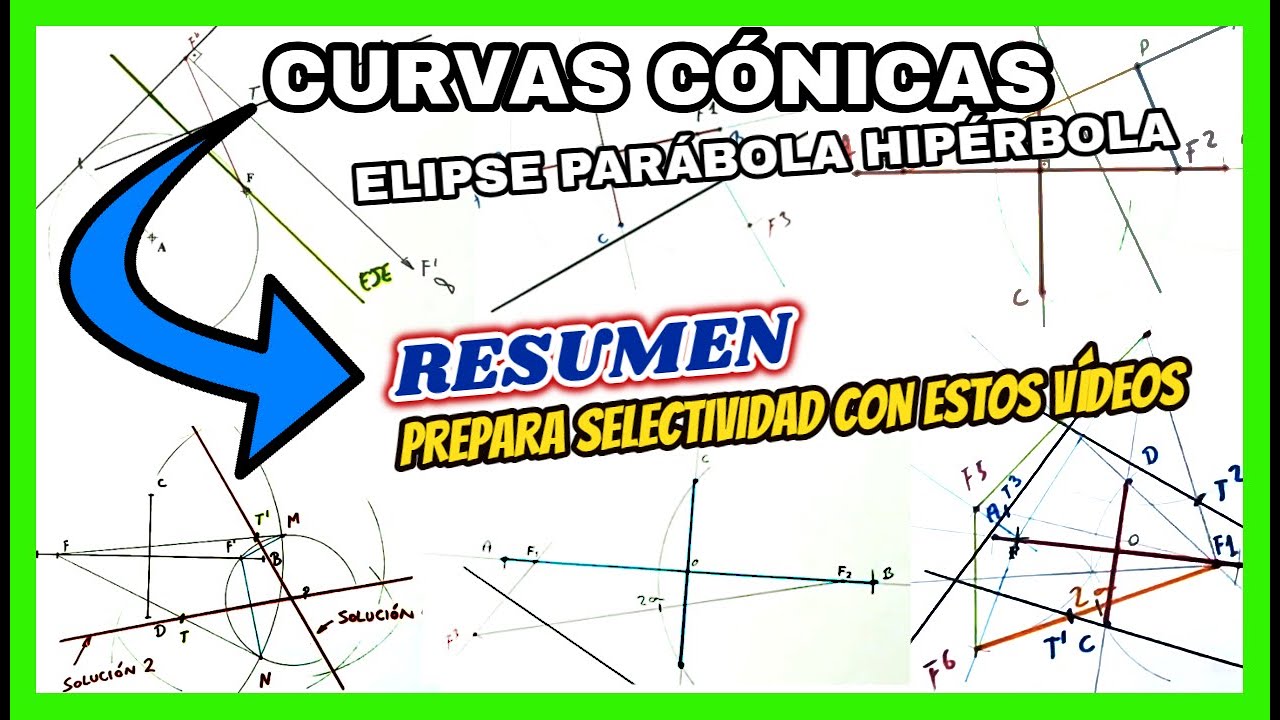 CURVAS CÓNICAS - prepara selectividad / EvAU 💪 [elipse, parábola, hipérbola]⚡⚡