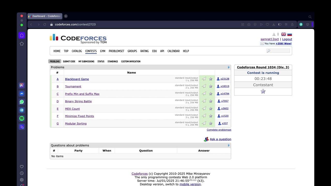 CODEFORCES ROUND 1034 DIV 3 SOLUTIONS