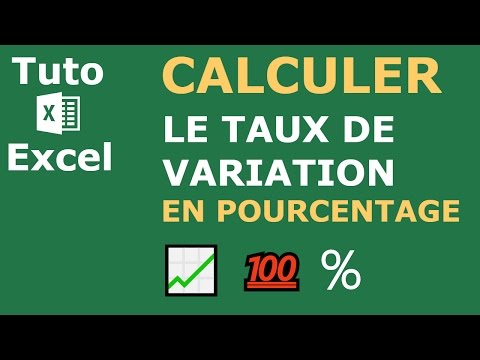 Comment calculer un taux de variation en pourcentage sur Excel