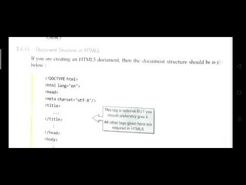 Document structure in HTML 5 for Class 10th #computer #cbse
