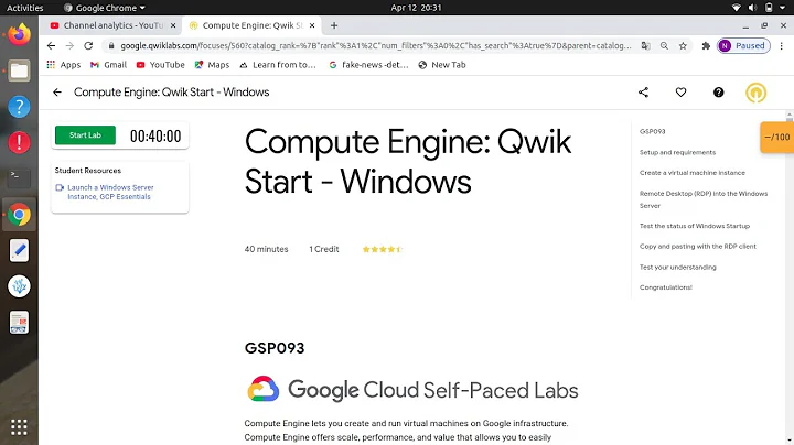 Compute Engine: Qwik Start  Windows | GSP093