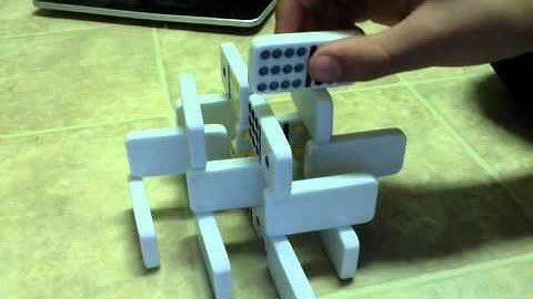 how to build a 3d domino pyramid