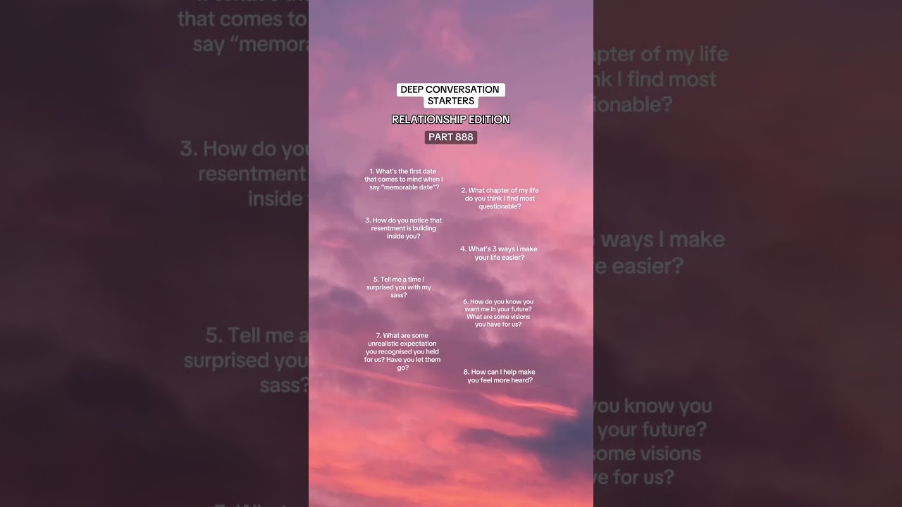 Deep Conversation Starters 🤍