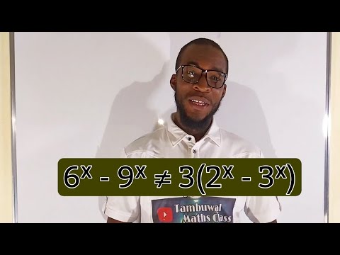 Take correction | 6ˣ - 9ˣ ≠ 3(2ˣ - 3ˣ)