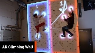 Train On This Augmented Reality Rock Climbing Wall