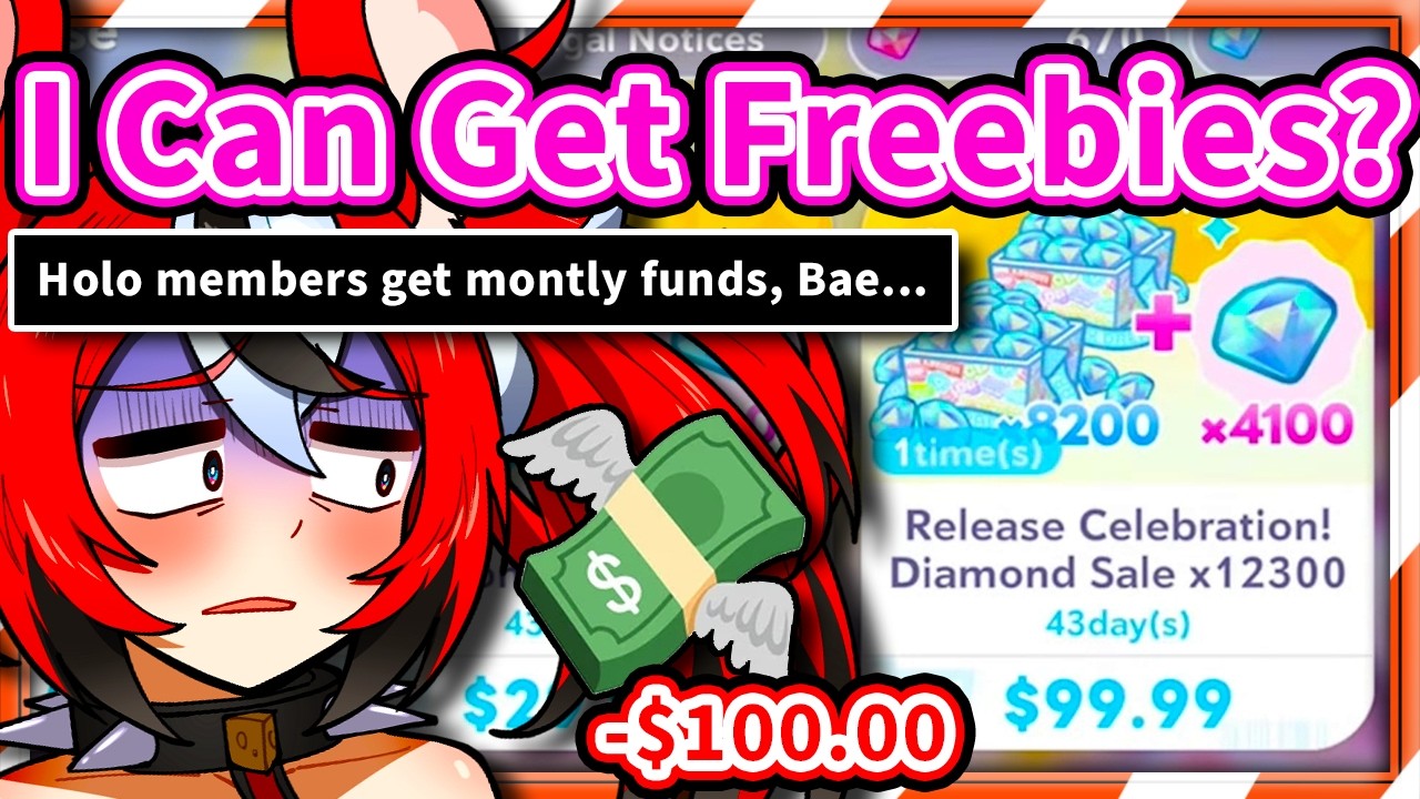 Bae Forgot to Verify Her Account After Spending $100 for Gacha 【Hakos Baelz / HololiveEN】