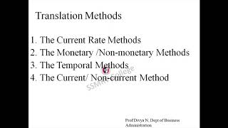 International Finance - Translation Exposure