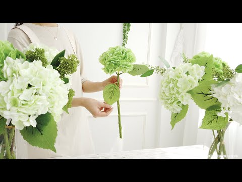 리얼 인테리어 조화 나무 가지 수국 화병 missmone.com(Real interior tree artificial flower bigleaf hydrangea vase)