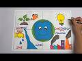 Drawing an Earth Protection Poster 🌍 Inspiring Art to Protect Our Planet | Green Art