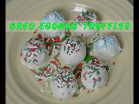 Oreo Truffles with Eggnog. No bake and easy to make.