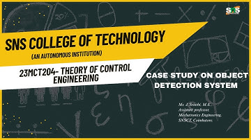 Casestudy on object detection system | Theory of Control Engineering | SNS Institutions