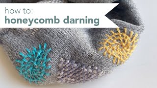 How to: honeycomb darning to visibly mend your clothes