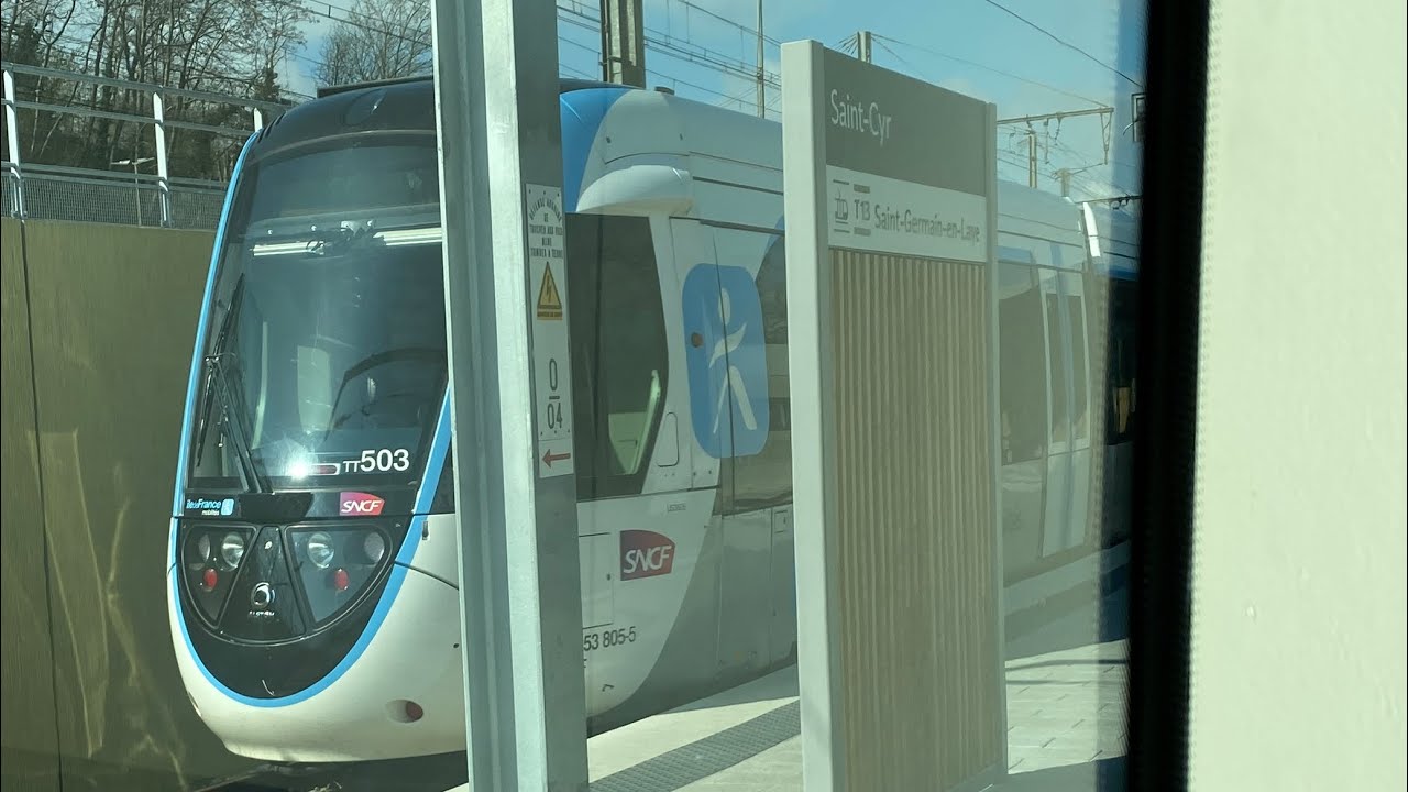 ALSTOM Citadis Dualis - Tramway T13 - Réseau IDFM SNCF - Saint-Cyr à Saint-Germain en Laye (1/2)