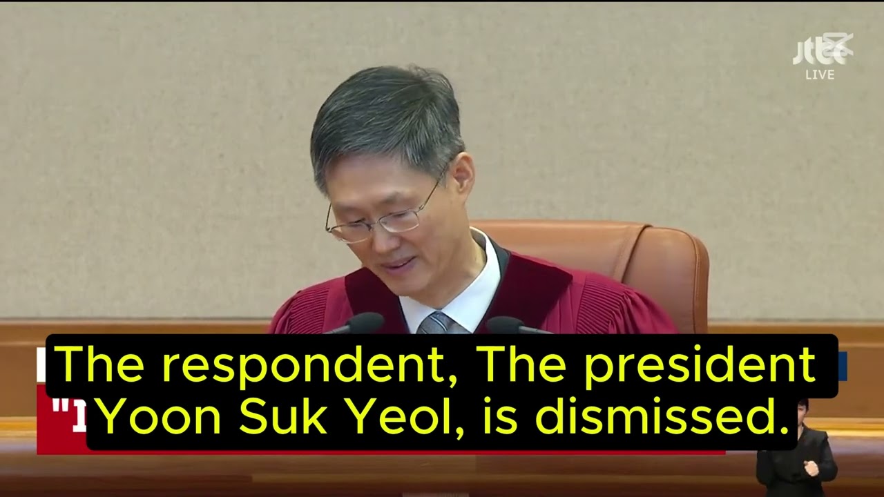 South Korea's presidential dismissal / Отстранение президента Южной Кореи от должности 대통령 파면 윤석열 탄핵