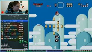 Kaizo Mario World 1, 2, 3, Super Dram World, Super Panga World 100% Speedrun 3:58:44