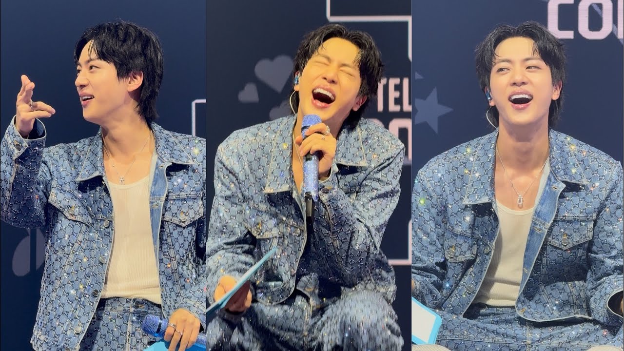Jin’s cute reaction to Mission Impossible 250727 Run Seokjin Ep Tour BTS Tampa Fancam Concert Day 2