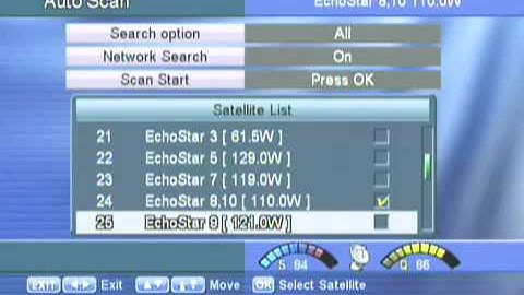Setting up satellite and scan channels for viewsat (VIDEO)
