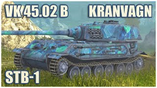 : VK 45.02 B, Kranvagn & STB-1  WoT Blitz Gameplay