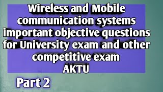 wireless and mobile communication mcq 2 Net Worth