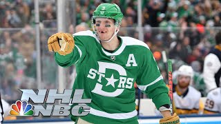 The stars scored four unanswered, including three to start third, as
they came from behind beat predators, 4-2, in 2020 winter classic.
#nbcsp...