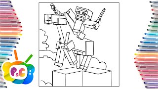Minecraft coloring pages/Steve on Unicorn/ Janji - Heroes Tonight (feat. Johnning) [NCS Release]
