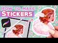 HOW TO MAKE STICKERS in Procreate + Cut with a Cricut! 🎨✂️ | Tutorial