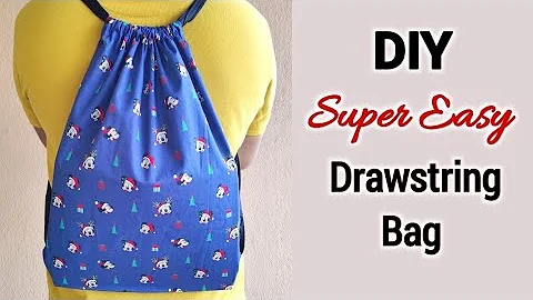 SUPER EASY !!! DIY Drawstring Backpack | Step by step - easy sewing tutorial | Bag making ideas