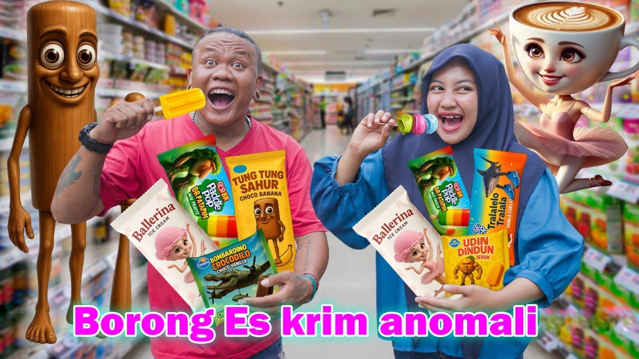 Timbul Borong Es Krim Ballerina Cappuccina Di Minimarket