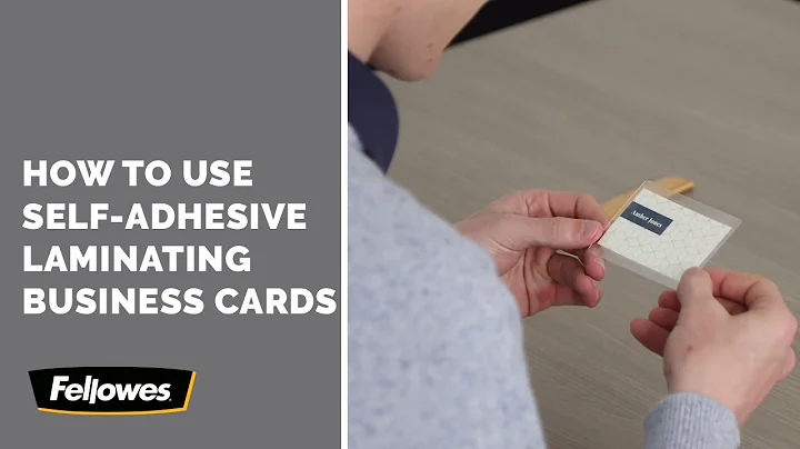 How to Use Fellowes Self-Adhesive Business Card Pouches