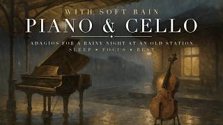 The Most Beautiful Adagios for a Rainy Night at an Old Station with Soft Rain | Piano & Cello screenshot 3