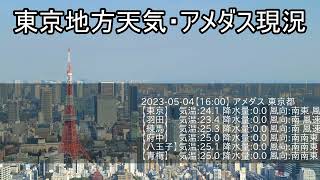 東京地方の天気現況/20230504_1600/TOKYO AMEDAS update