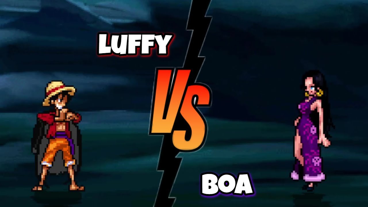 Luffy Vs Boa one piece fights / mugen - YouTube
