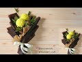 Wrapping Bouquet #DIY by S Nuraeni - How to Wrap a Bouquet of Felt Flowers - Tutorial Felt Chrysant