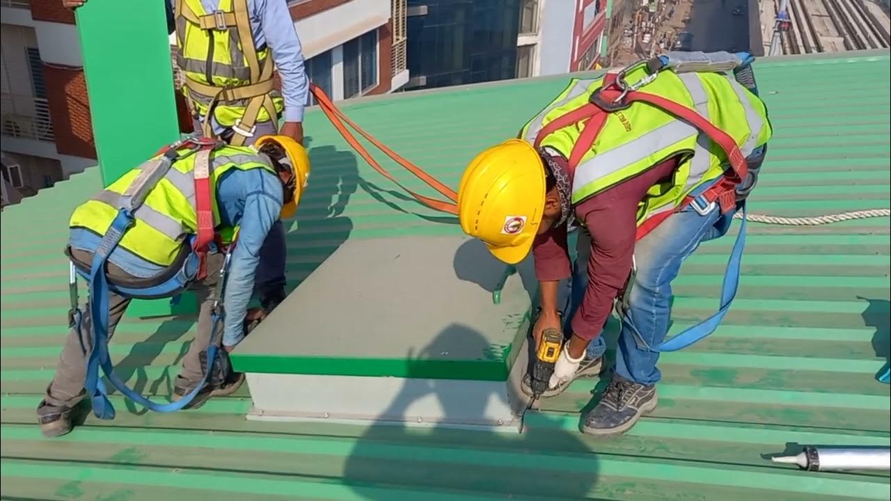 Roof Hatch flashing installation work YouTube