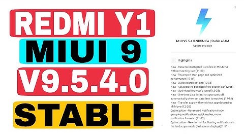 Redmi Y1 V9.5.4.0 STABLE Update Released Today | Check It Fast & Enjoy