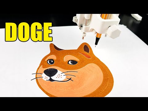 Drawing Doge Meme by CNC Draw Robot