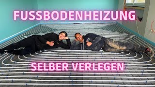 Fußbodenheizung verlegen (super einfach) //TEIL2