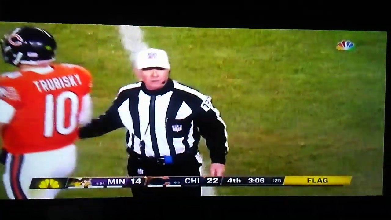 Vikings late hit on Trubisky